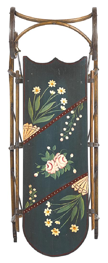 Child's painted wood sled (1 of 1)