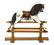 Child's painted and carved wood rocking horse - 2