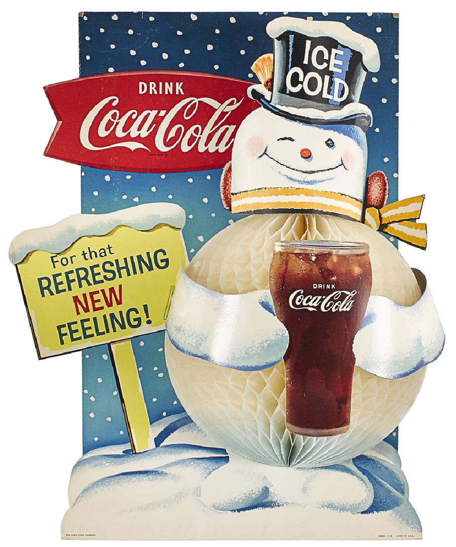 Coca-Cola three-dimensional snowman sign (1 of 1)