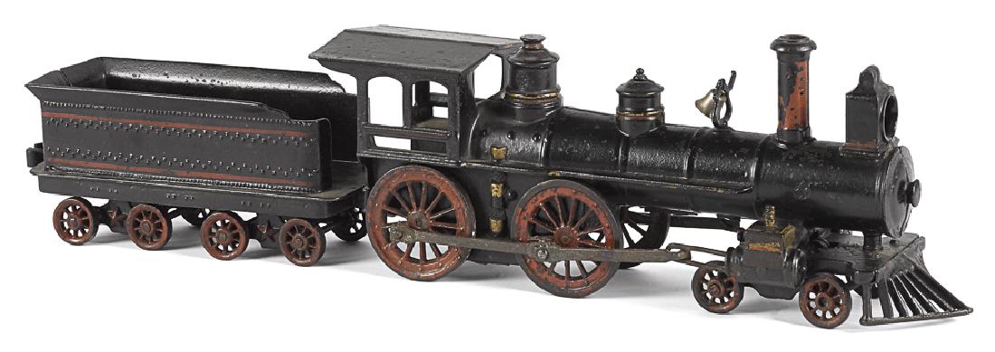 Large Wilkins cast iron train locomotive & tender (1 of 2)