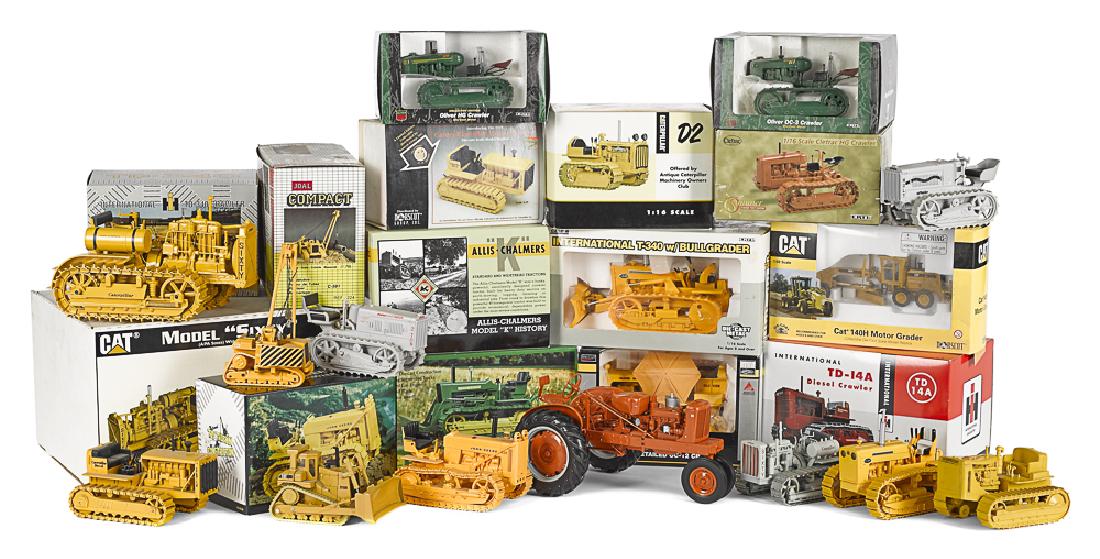 Nineteen contemporary diecast tractors (1 of 1)