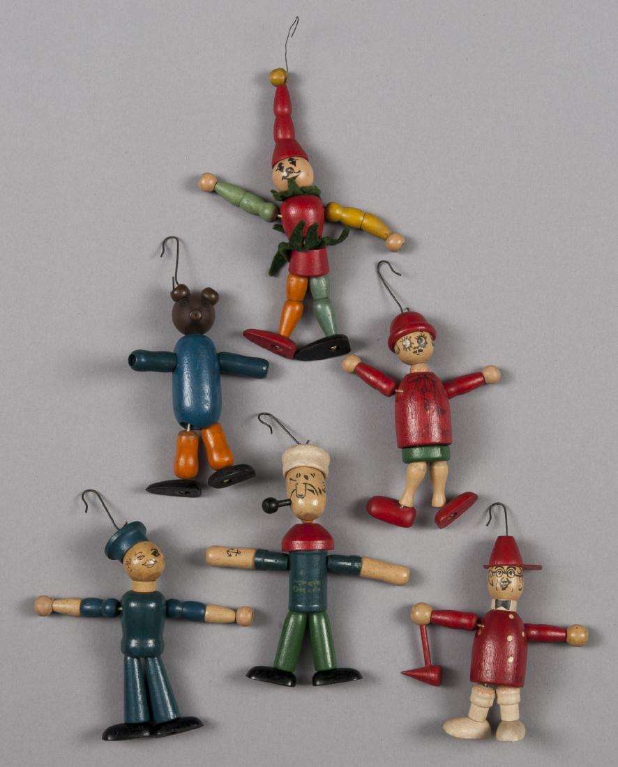 Jaymar jointed wood character ornaments (1 of 1)