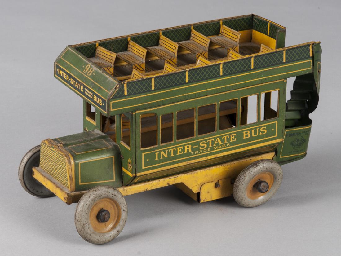Strauss tin litho clockwork Inter-State bus (1 of 2)