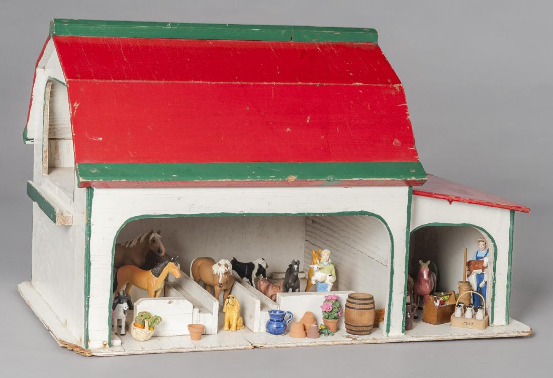 Wooden stable with accessories (1 of 2)