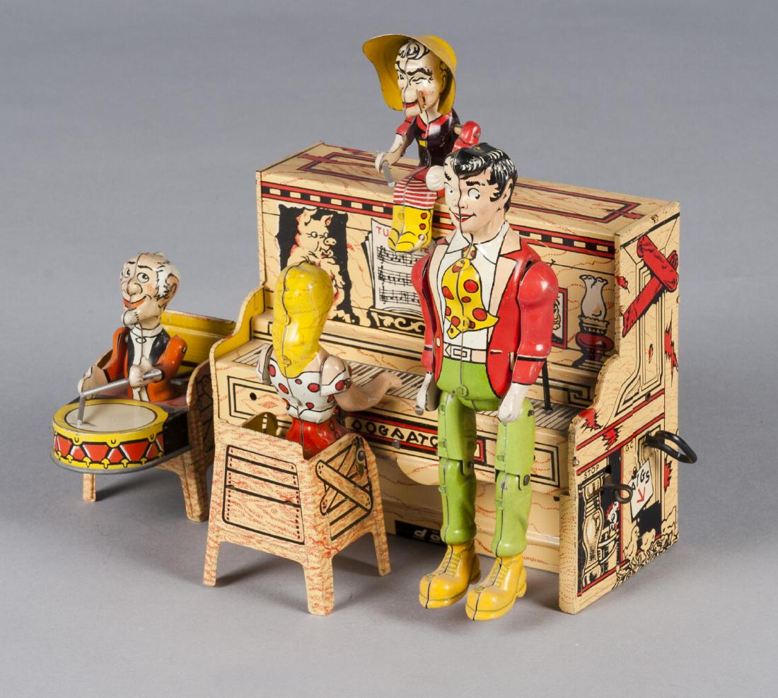 Unique Art tin windup L'il Abner Dogpatch band (1 of 2)