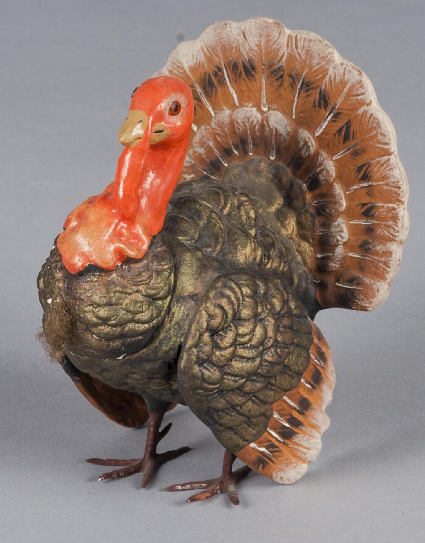 Painted composition turkey candy container (1 of 2)