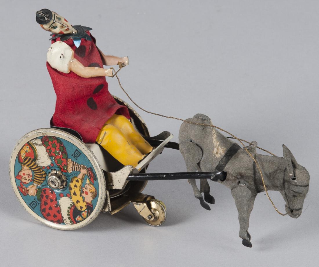 Lehmann tin litho clockwork Balky Mule Clown (1 of 2)