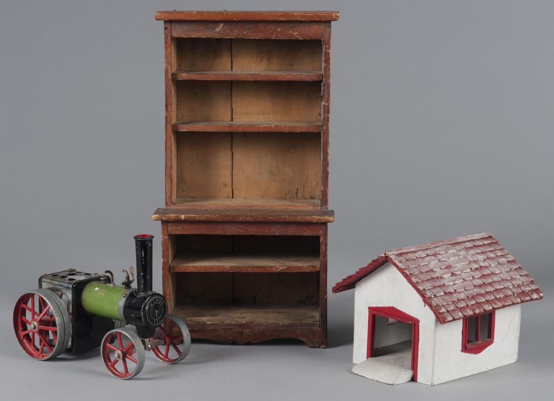 Child's stained pine doll hutch (1 of 1)