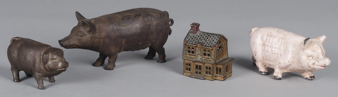 Four cast iron still banks (1 of 2)