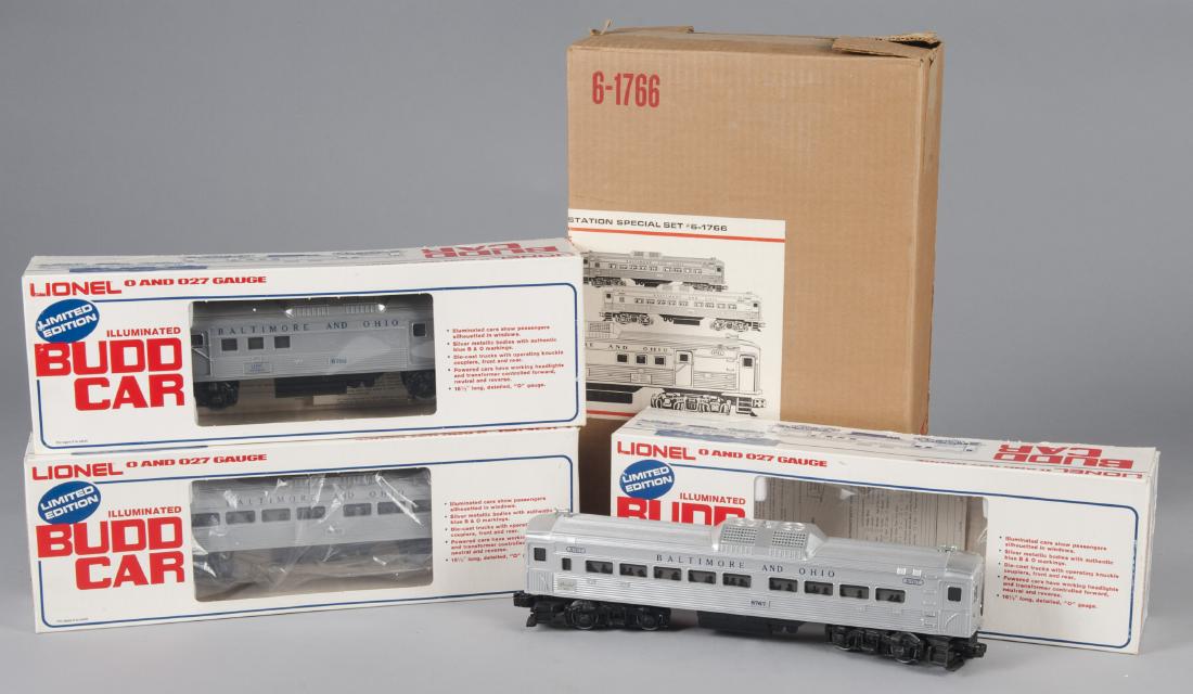 Three Lionel 1977 Service Station Special Budd cars (1 of 1)