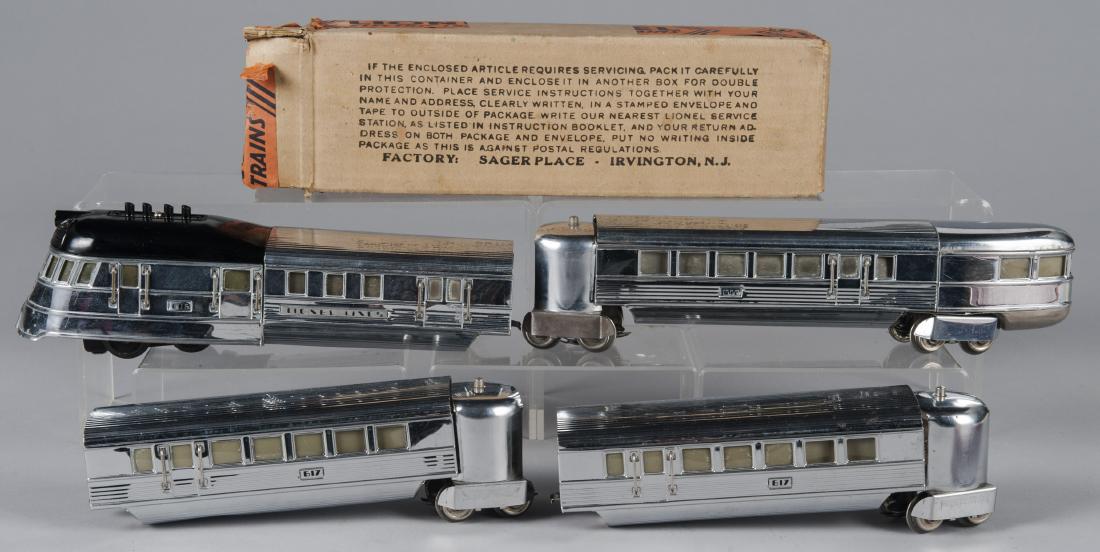 Lionel Flying Yankee four-piece train set (1 of 2)