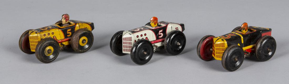 Three Marx tin litho windup midget racers (1 of 2)