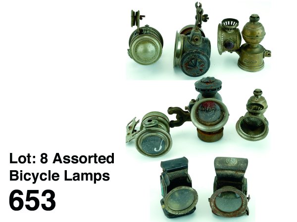 Lot: 5 Assorted Bicycle Lamps