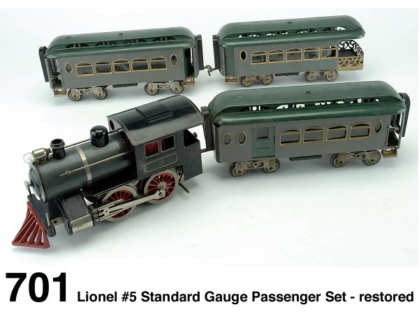 Lionel #5 Standard Gauge Passenger Set - restored
