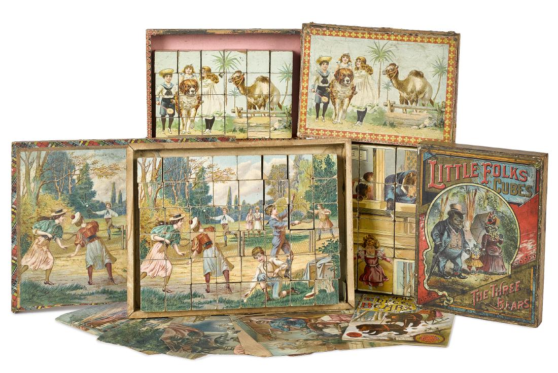 Three early paper lithograph picture blocks (1 of 1)