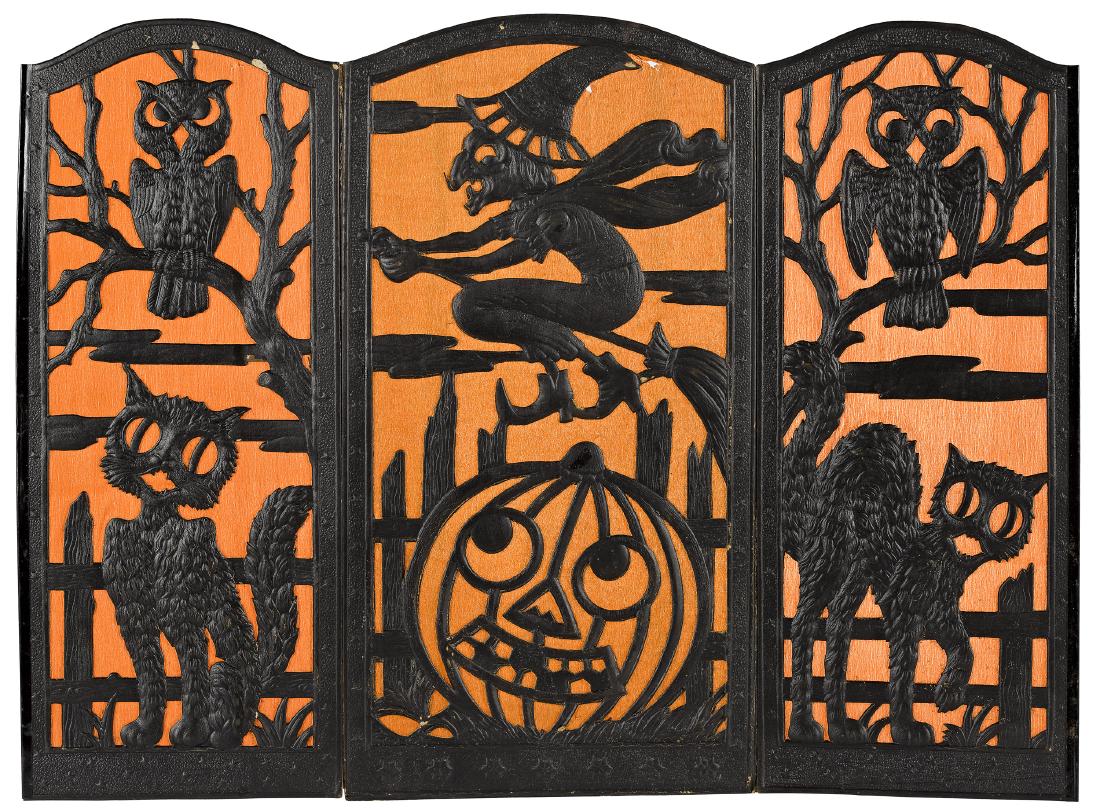 German folding die cut Halloween fire screen (1 of 6)