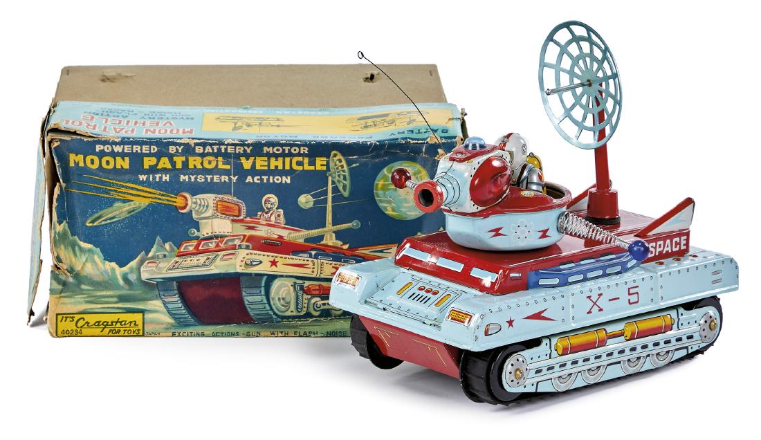 Cragston lithograph tin Moon Patrol vehicle (1 of 1)