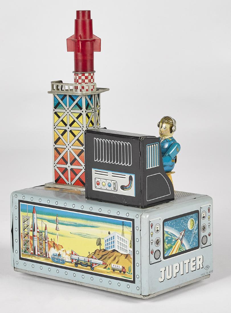 Japanese tin lithograph Jupiter launch pad (1 of 2)