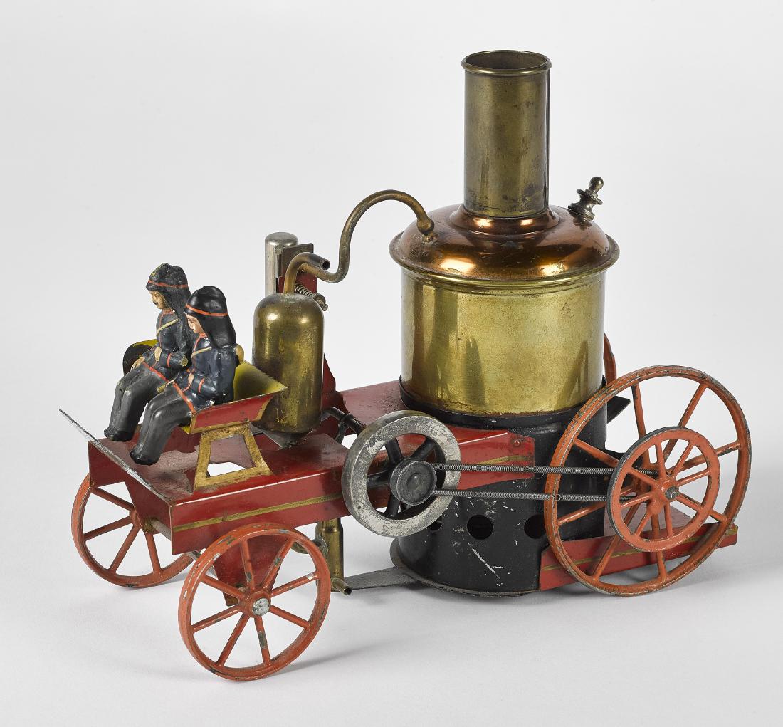 Schoenner live steam brass fire pumper (1 of 2)