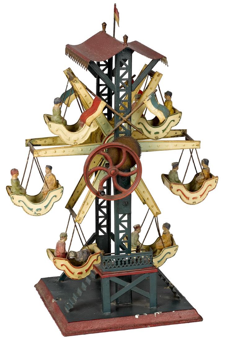 Doll & Cie painted and embossed tin Ferris wheel (1 of 2)