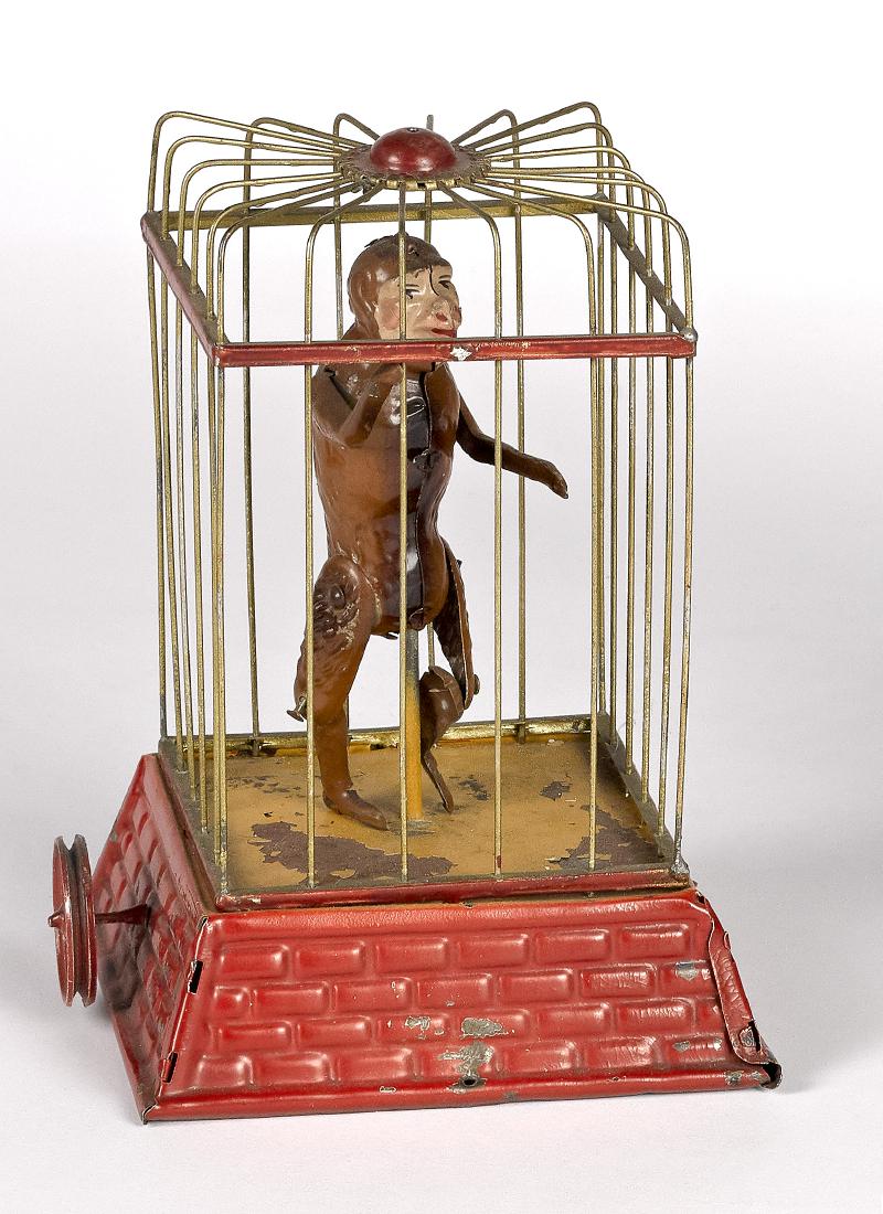 Dancing caged monkey steam toy accessory (1 of 2)