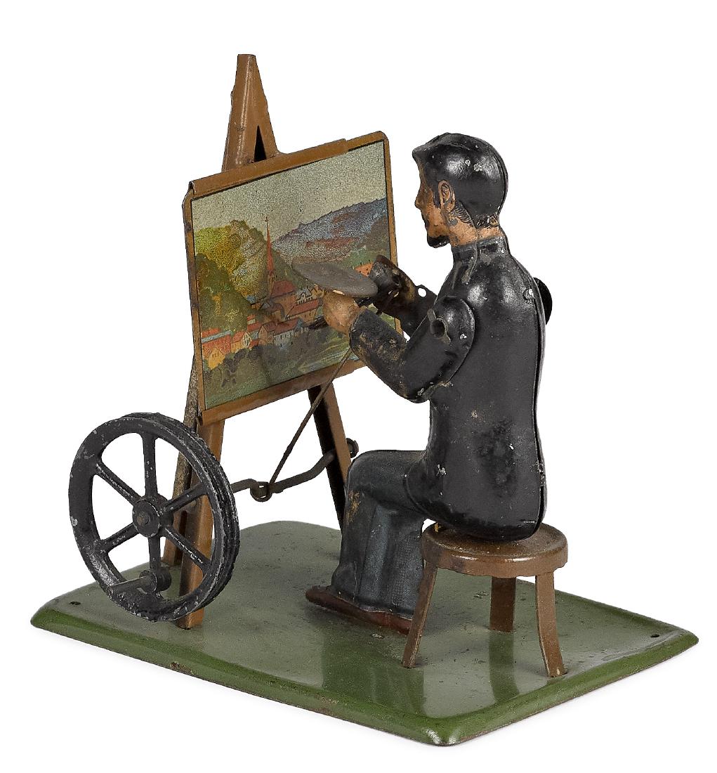 German painted tin artist steam toy accessory (1 of 3)