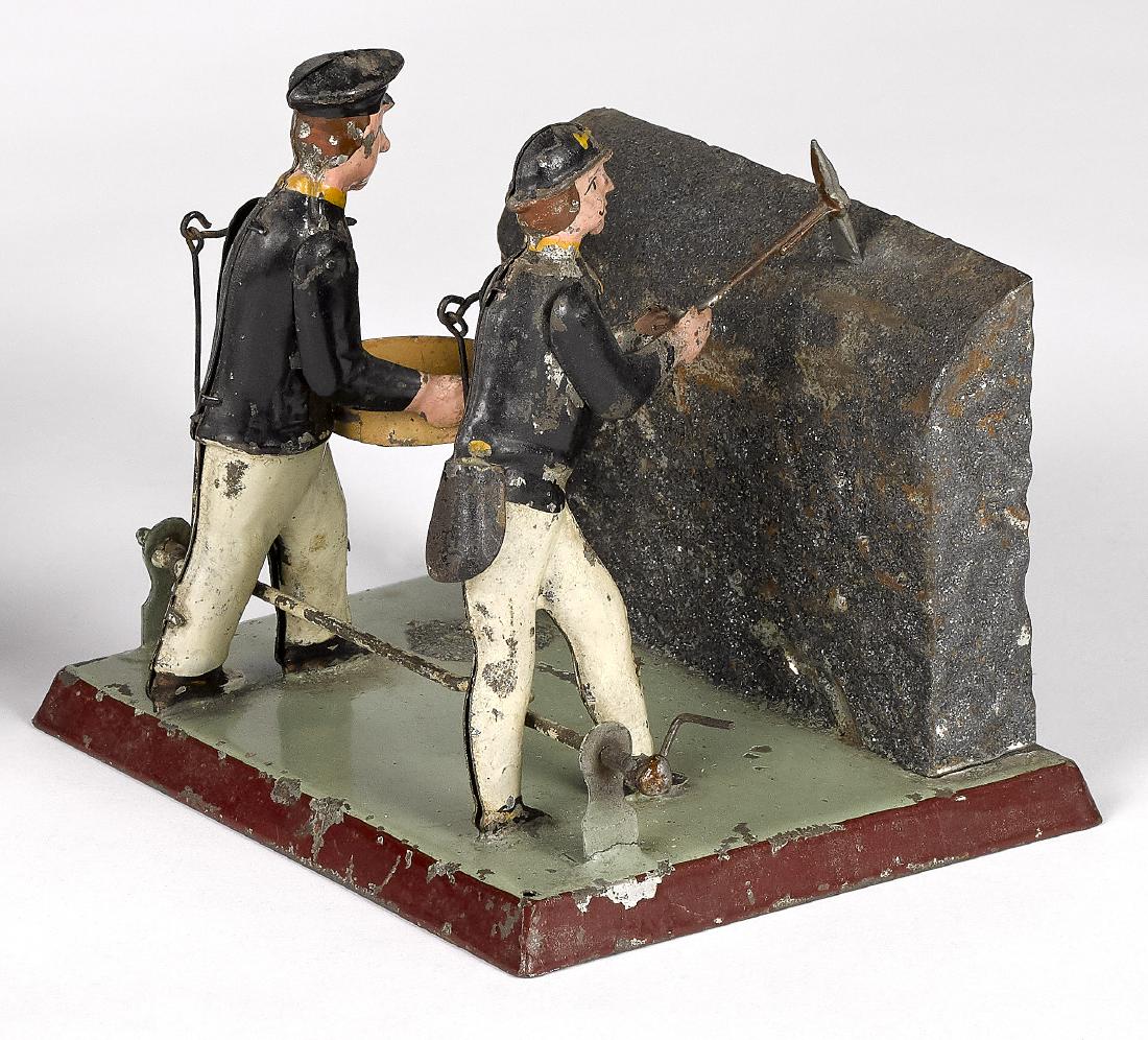 Painted tin coal miners steam toy accessory (1 of 1)