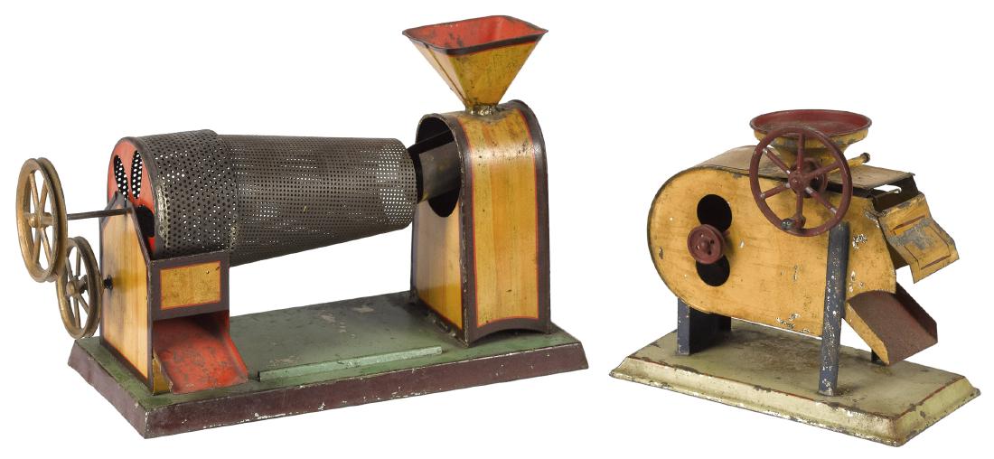 Two Bing painted tin machine steam toy accessories (1 of 1)