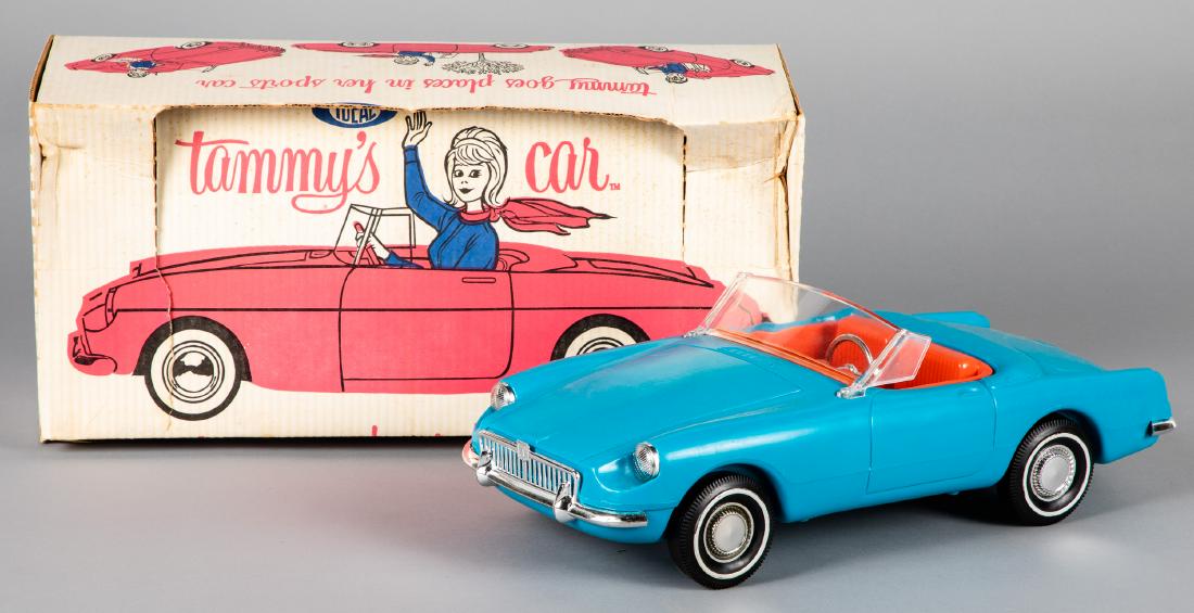 Ideal plastic Tammy's Car: Ideal plastic Tammy's Car, in the original box, 18 1/2'' l.