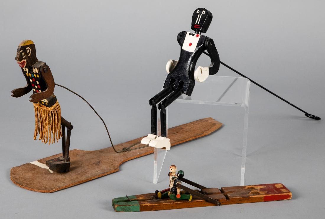 Two painted Black Americana dancing toys