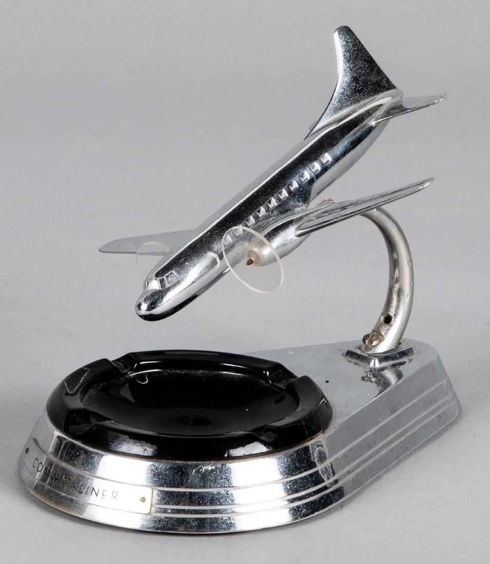 Chrome airplane ashtray