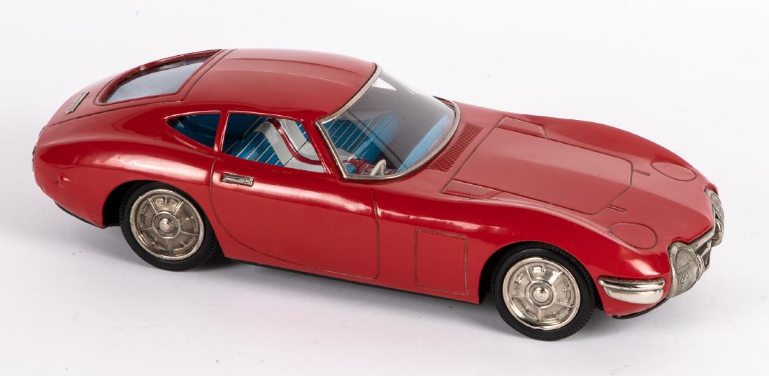 Japanese tin friction Toyota 2000GT car: Japanese tin friction Toyota 2000GT car, 15'' l. Provenance: Estate of Jonathan Barrow, Los Angeles, California.