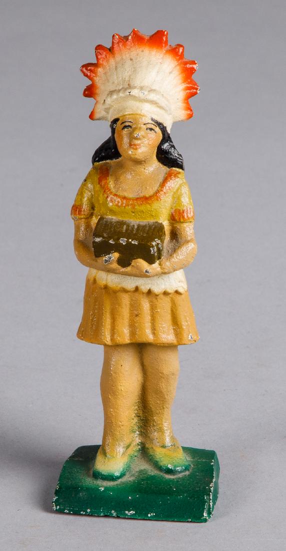 Cast iron Native American Indian doorstop: Cast iron Native American Indian doorstop, 7'' h.