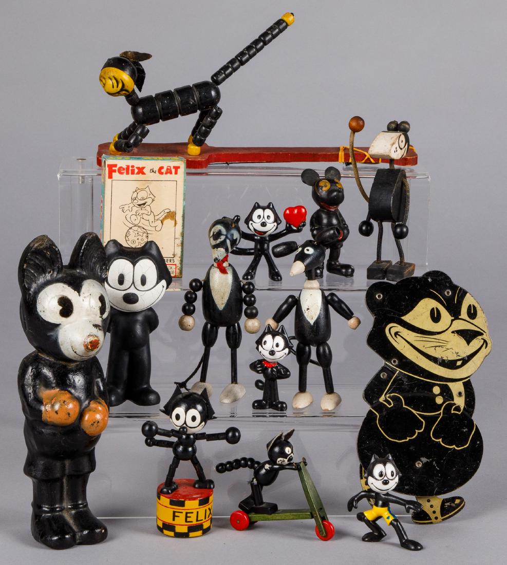Group of Felix the cat figures: Group of Felix the cat figures, tallest - 9''.