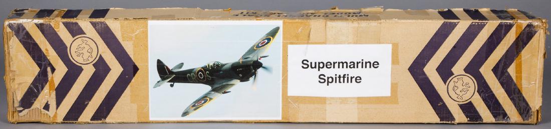 Vintage boxed Royal radio controlled airplane kit: Vintage boxed Royal radio controlled airplane kit, Supermarine Spitfire, unbuilt, 64 1/2'' wingspan.