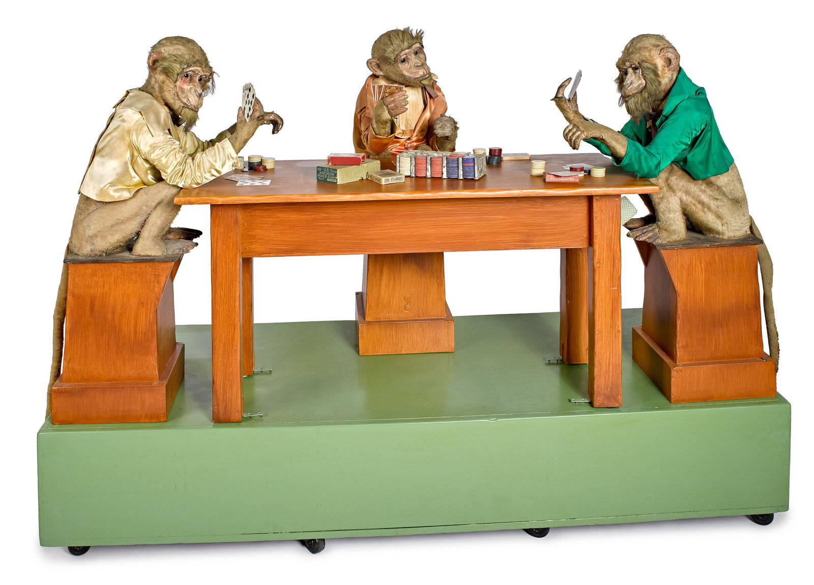 Coney Island The Cheating Chimps automaton: Coney Island The Cheating Chimps automaton, this complex mechanical device was a major attention getter on the boardwalk in Coney Island, New York. The Coney Island History Project (https://www.coneyi
