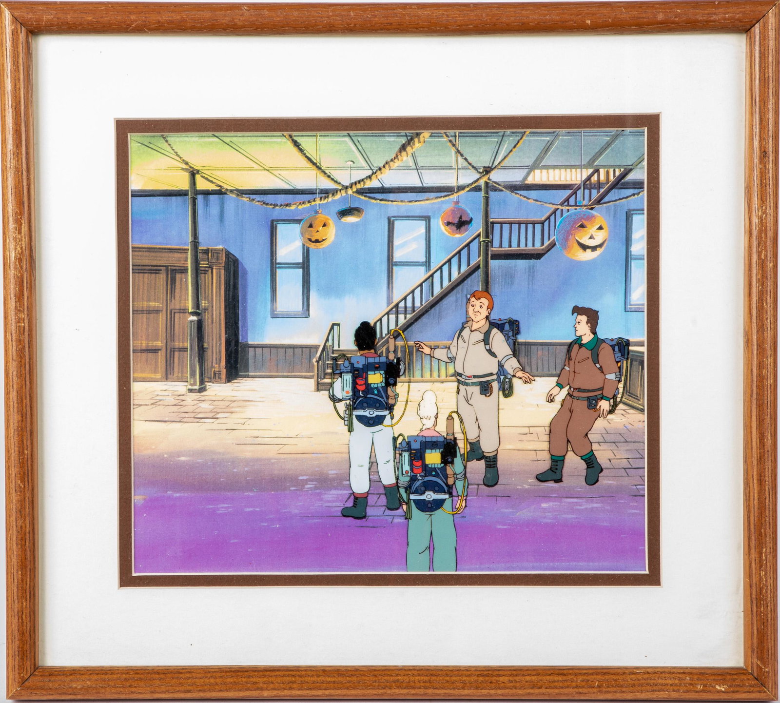 Four animation cels: Four animation cels, to include Pink Panther serigraph, 9'' x 11'', Ghostbusters, Sugar Crips Cereal and Minnie Mouse,