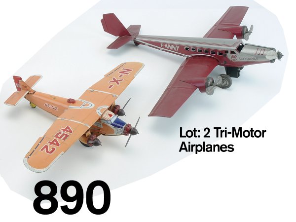 Lot: 2 Tri-Motor Airplanes