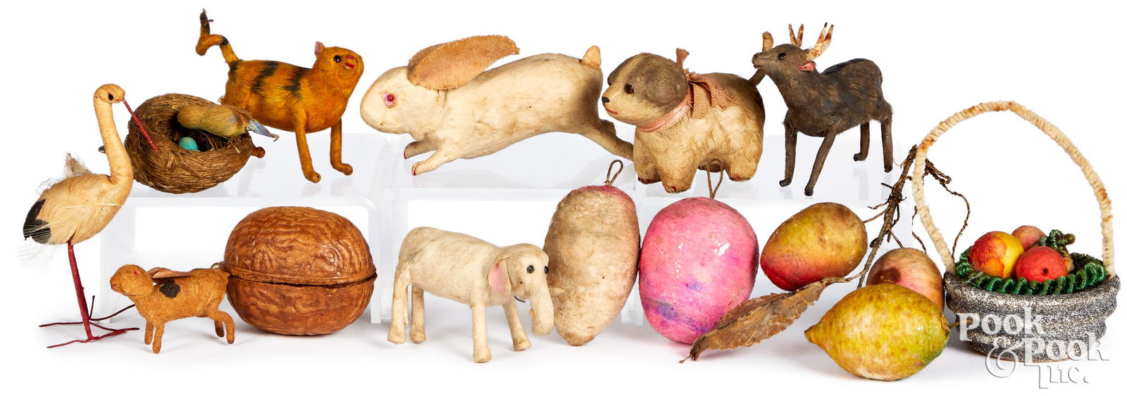Group of spun cotton animal Christmas ornaments (1 of 1)