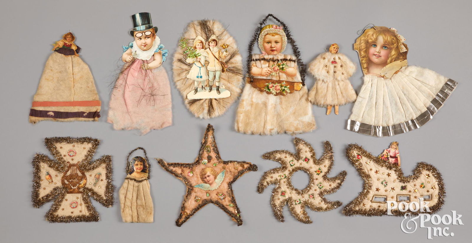 Scrap, tinsel and cotton Christmas ornaments (1 of 1)