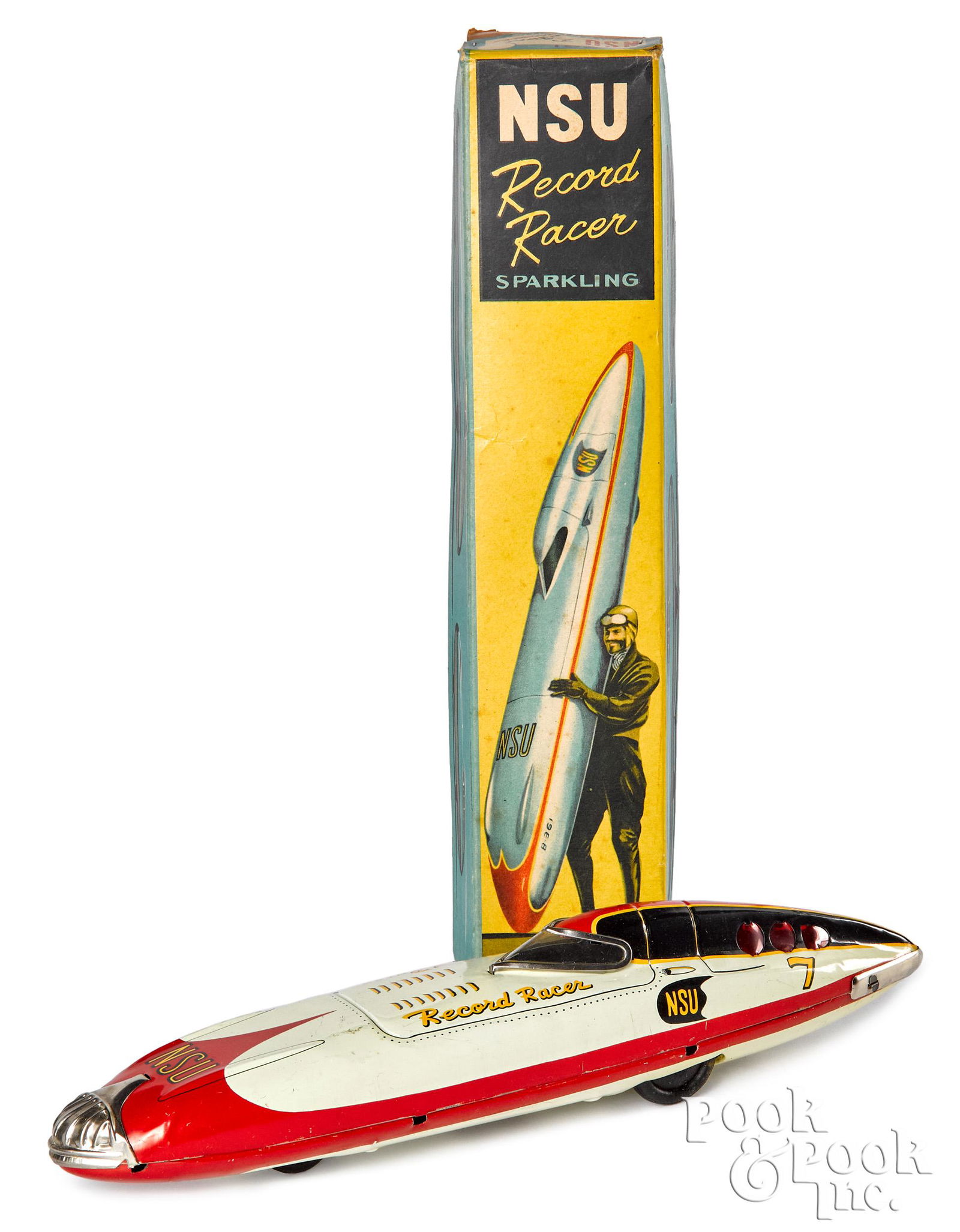 Bandai Japanese tin friction NSU Record Racer (1 of 2)