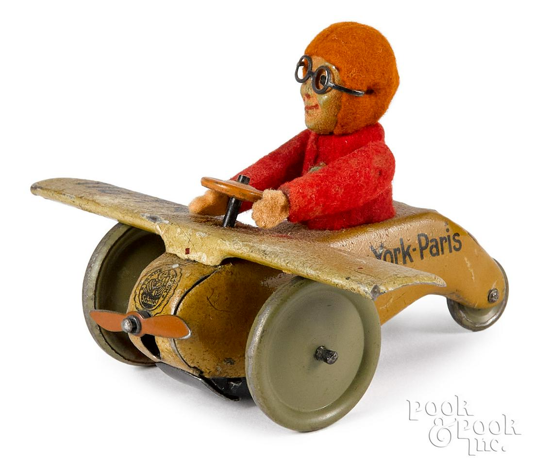 Schuco tin wind-up New York - Paris airplane (1 of 2)