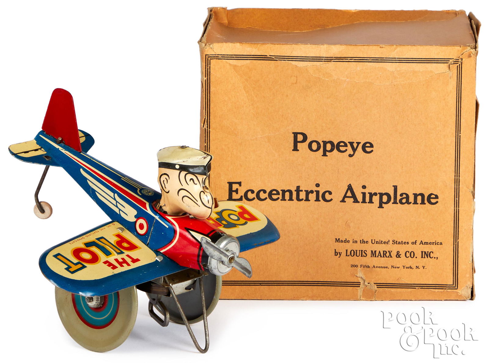 Marx tin wind-up Popeye Eccentric Airplane (1 of 2)