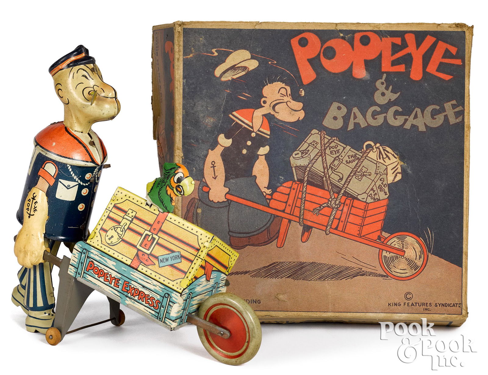 Marx tin lithograph Popeye Express wind-up (1 of 2)