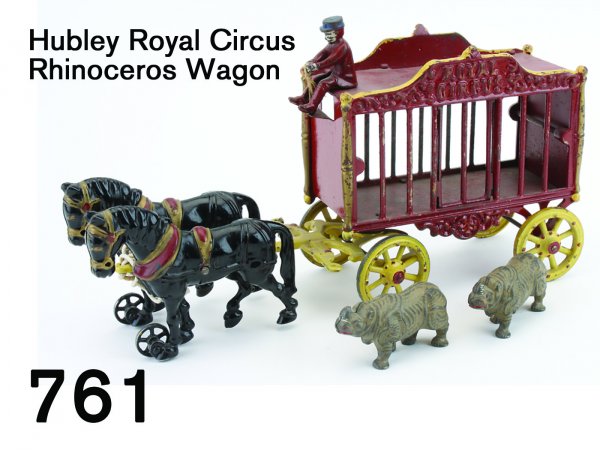 Hubley Royal Circus Rhinoceros Wagon