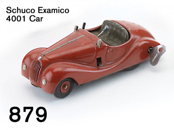 Schuco Examico 4001 Car: Schuco Examico 4001 Car made in Germany, painted tin clockwork 5.75" l.
