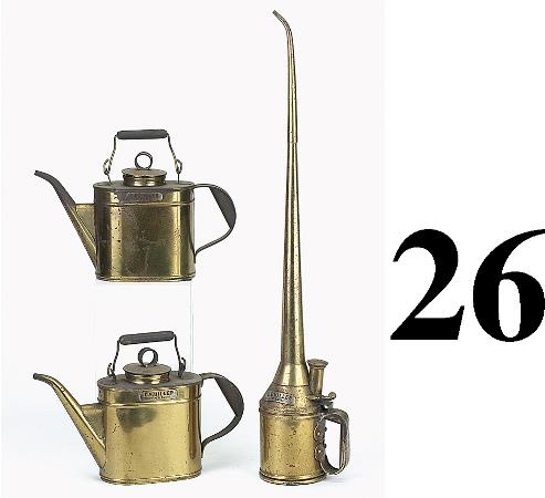 Set of 3 Brass Oilers