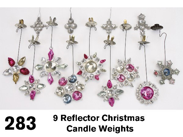 9 Reflector Christmas Candle Weights