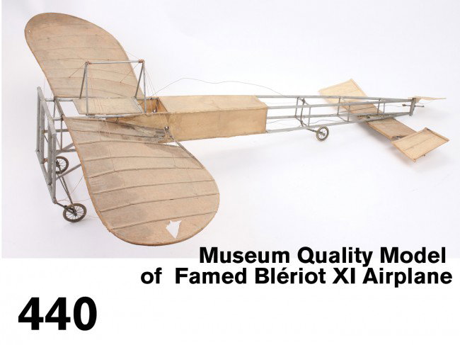 Museum Quality Model of Famed BlŽriot XI Airplane: The BlŽriot XI gained aviation immortality on 25 July 1909 when Louis BlŽriot crossed the English Channel from Calais to Dover in 36.5 minutes, this is an amazingly accurate model of his famed plane