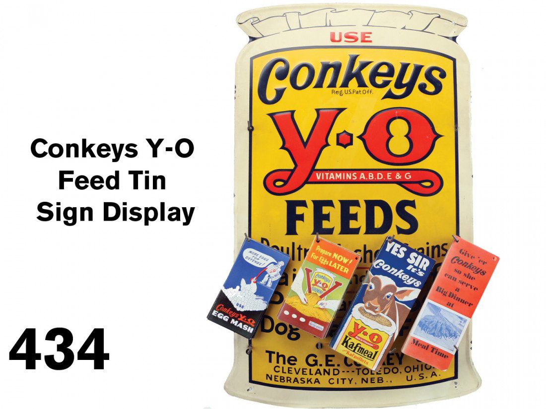 Conkeys Y-O Feed Tin Sign Display